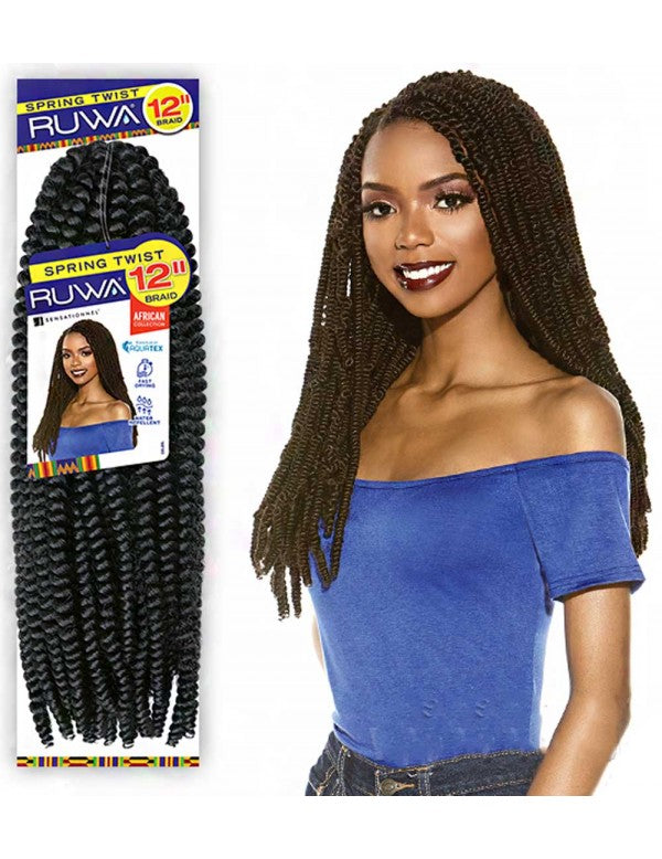 Sensationnel Synthetic Crochet Braid Ruwa Spring Twist 12 BG