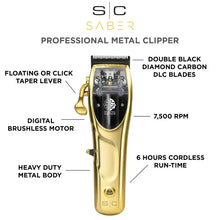 Load image into Gallery viewer, Saber Cordless Digital Brushless Motor Metal Clipper
