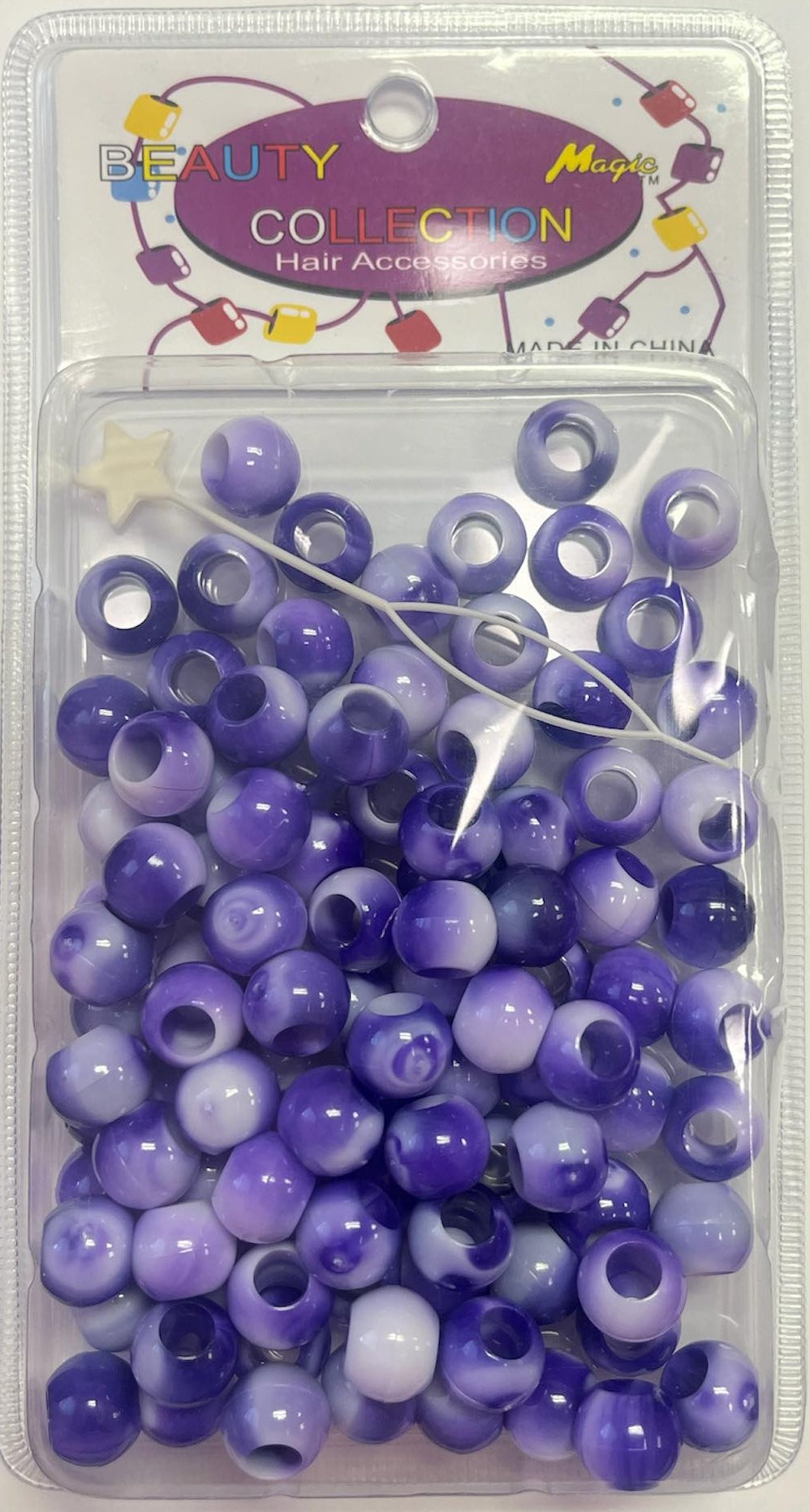 Beads - Purple/White