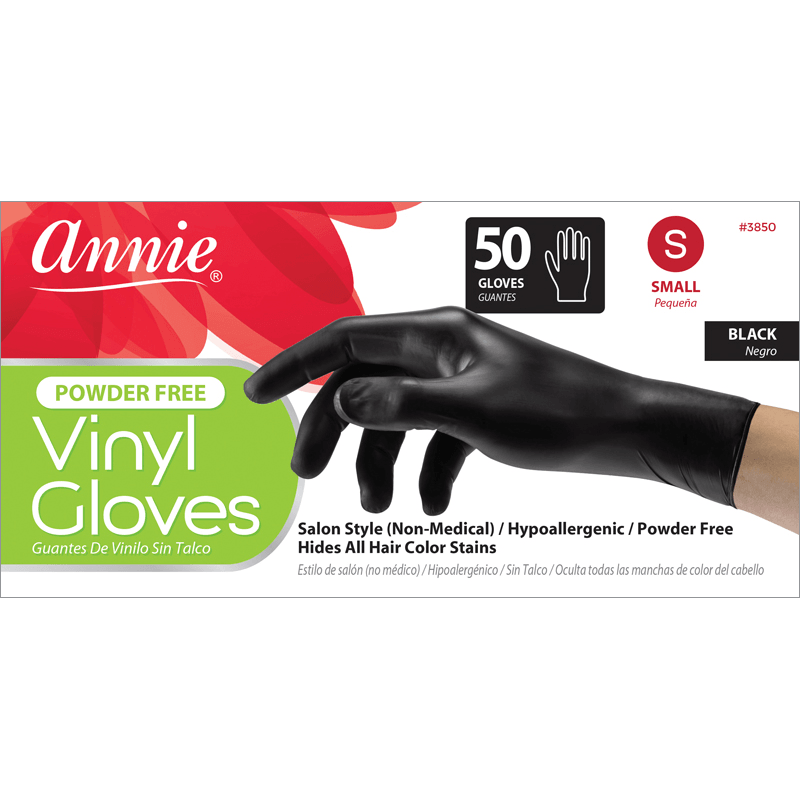 Black Powder Free Vinyl Gloves 50ct
