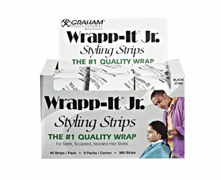 Graham Wrapp-It Jr. Styling Strips Black -carton