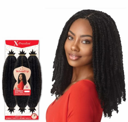 Outre X-Pression Twisted-Up Crochet Braid - 3X Springy Afro Twist 16